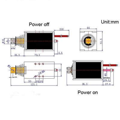 1U578 DC 12V 24V Poderoso Solenoide Lineair Push Pull com 10mm Stroke
