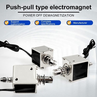 Eletromagnético solenoide empuxo puxa Tipo U-0826B Força de empuxo Estrutura aberta linear Eletromagnético solenoide empuxador de elevação