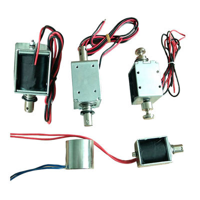 Solenoide Linear de Longo Curso 24v Dc 45N Força Forte Tração Empuxo Tubular para Catraca