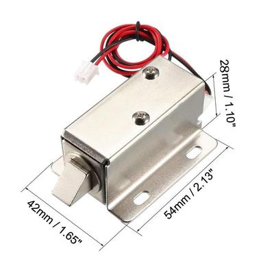 Fechadura de segurança elétrica de estrutura aberta 12v DC Controle elétrico Solenoide Armário de encomendas expresso Fechadura eletromagnética 24v