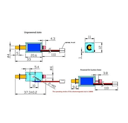 U1054s-2-001 Bloqueio eletromagnético / Solenoide / Acessórios de gabinete de bloqueio inteligente / Solenoide de puxa-puxa